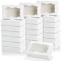 Hiceeden 50 Pack White Cookie Boxes for Gift Giving, 8