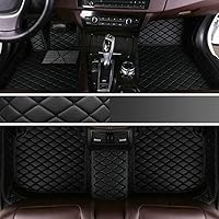 All Weather Floor Mats for 2006-2023 Dodge Charger RWD SRT/Chrysler 300 RWD Custom Fit Car Floor Liner 2 Row Front & Rear XPE Leather Mats (Black,NO Custome Car Floor Mats)