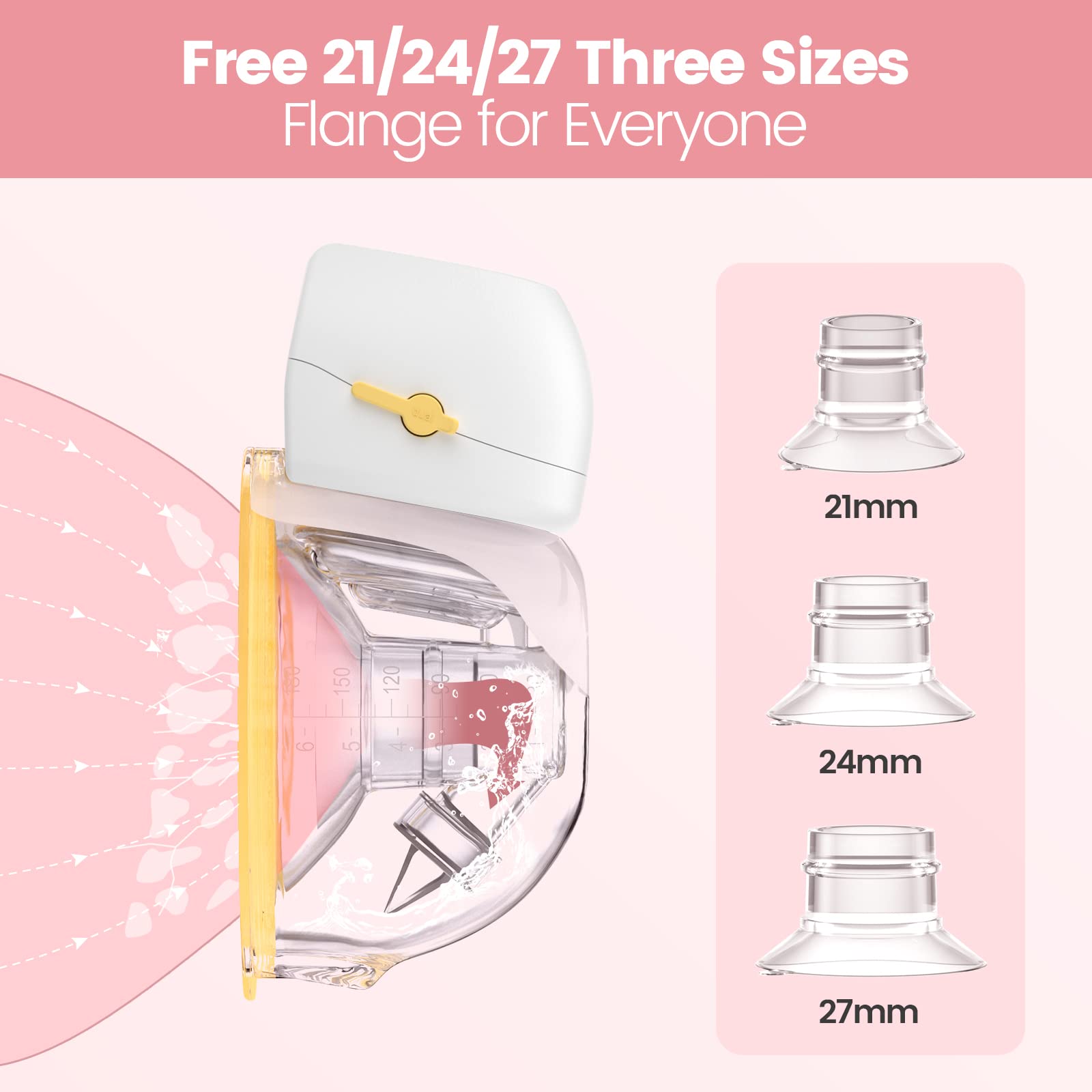 Double Wearable Breast Pump, SEOYO Hands Free Portable Electric Breast Breastfeeding Pump with LCD Display, with 3 Modes & 9 Levels Memory Function and Hands Free Painless