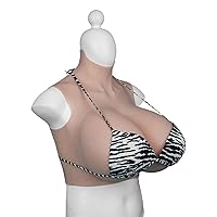 Silicone Breast Cotton Filled I Cup Artificial Breast Enhancer False Breasts Realitic Breastform Silicone Filling for Prosthesis Enhancer Drag Queen 1 Ivory