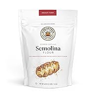 Semolina Flour, Coarse Ground, High Protein Durum Wheat, Kosher, 3lbs,White
