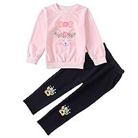 Toddler Girl Clothing Set Cute Long Sleeve Fall Winter Sweatshirts Pants Girls 2 Piece Outfits Set