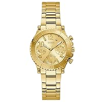 GUESS Ladies 36mm Watch - Gold Tone Strap Champagne Dial Gold Tone Case