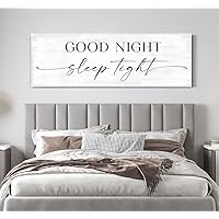 NATVVA Modern Wall Art Print Good Night Sleep Tight Quote Poster Canvas Painting For Bedroom Above Bed Decor New Home Gift Unframed