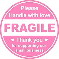 Pink Fragile Shipping Sticker,2 inch 150pcs Cute Fragile Sticker for Shipping,Box Glass Gift Shipping Label