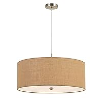 Cal Lighting FX-3627-3P Transitional Three Light Pendant from Addison Collection in Pewter, Nickel, Silver Finish, 24.00 inches