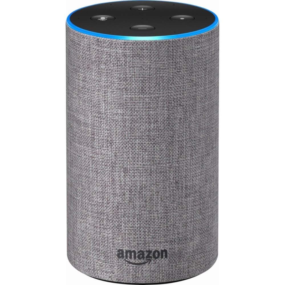 Echo (2nd Generation) - Smart speaker with Alexa and Dolby processing - Heather Gray Fabric