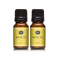 P&J Fragrance Oil | White Tea Oil 10ml 2pk - Candle Scents for Candle Making, Freshie Scents, Soap Making Supplies, Diffuser Oil Scents