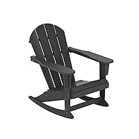 WO Home Furniture Patio Rocking Chair Classic Outdoor HDPE UV Weather Resistant (Grey)