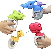 Water Pistols for Kids Dinosaur Outdoor Water Water Toys Water Squirter for Toddler Summer Beach Swimming Pool Party Favors 4Pcs, Water Guns