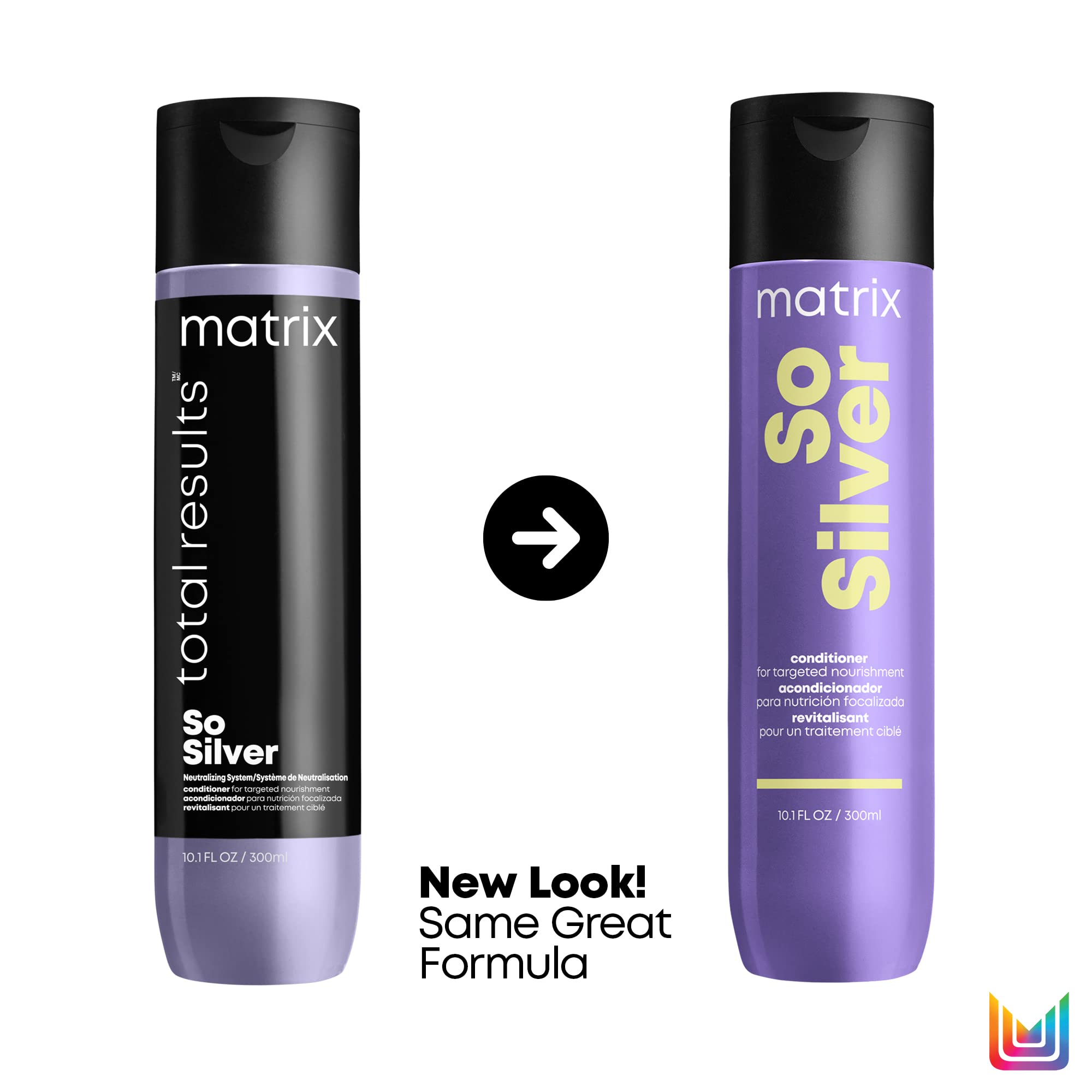 Matrix So Silver Purple Shampoo & Conditioner Set | Neutralizes Yellow Tones & Nourishes Dry Hair | For Blonde, Grey, Platinum, & Bleached Hair | For Color Treated Hair | Packaging May Vary