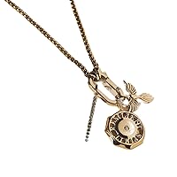 Alex and Ani Resilient Spirit Interchangeable Necklace:Stainless Steel Gold:Gold