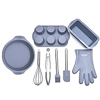 8 Pieces Rubber Spatula Insulation Glove And Baking Mold Easy To Use And Clean Kitchen Kitchen Cookware Sets Nonstick