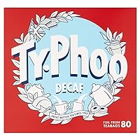 Typhoo British Tea, Decaf, Foil fresh teabags, 80 Count 160g