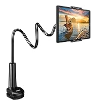 Tryone Gooseneck Tablet Holder Stand for Bed Adjustable Flexible Arm Tablets Mount Clamp on Table Compatible with iPad Air Mini | Galaxy Tabs | Kindle Fire | Switch or Other 4.7-10.5