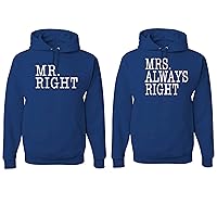 Mr Right and Mrs Always Right Best Matching Couples Hoodie Sweatshirt