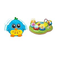 KiddoLab Mr. Blue' Dancing & Singing Bird with Activity Center Fun Ride Garden - Sound & Light Activated Musical Toys - Ideal for Infants, Babies & Toddlers, Baby Toys 6 to 12 Months & Up Bundle.