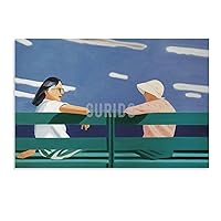 GURIDO Artist Alex Katz Painting Art Poster Simple Poster (1) Canvas Poster Wall Art Decor Print Picture Paintings for Living Room Bedroom Decoration Unframe-style 18x12inch(45x30cm)