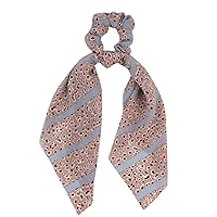 Hair Scarf Scrunchie Hair Scarves Chiffon Scrunchies With Tails Dot Floral Hair Scarfs For Women Girls Long Hair Ribbon Scrunchies For Women Hair Ties Scrunchies With Ribbon(1 PC, Blue-3)