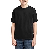 Youth Short Sleeve Tee Dri-Power Active Cotton-Polyester Cotton Performance T-Shirt Crewneck Tee for Big Boys