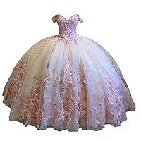 Mordarli Luxurious Sweet 16 Flower Applique Tulle Quinceanera Dresses Wedding Dress Ball Gown
