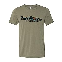 Trout Fishing Shirt/Mountain Trout/Fisherman Gift/Mountain Apparel/Sublimated Design