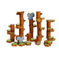 Excellerations Tree and Squirrel Blocks Toy for Kids and Young Learners, Set of 46