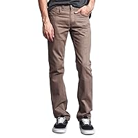 Victorious Mens Slim Fit Colored Cotton Denim Jeans DL991 - Taupe - 42/32