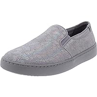 Vionic Women's Pro Mahoney Slip-on - Ladies Water Resistant and Slip Resistant Service Shoes with Concealed Orthotic Arch Support Silver Metallic 7.5 Wide