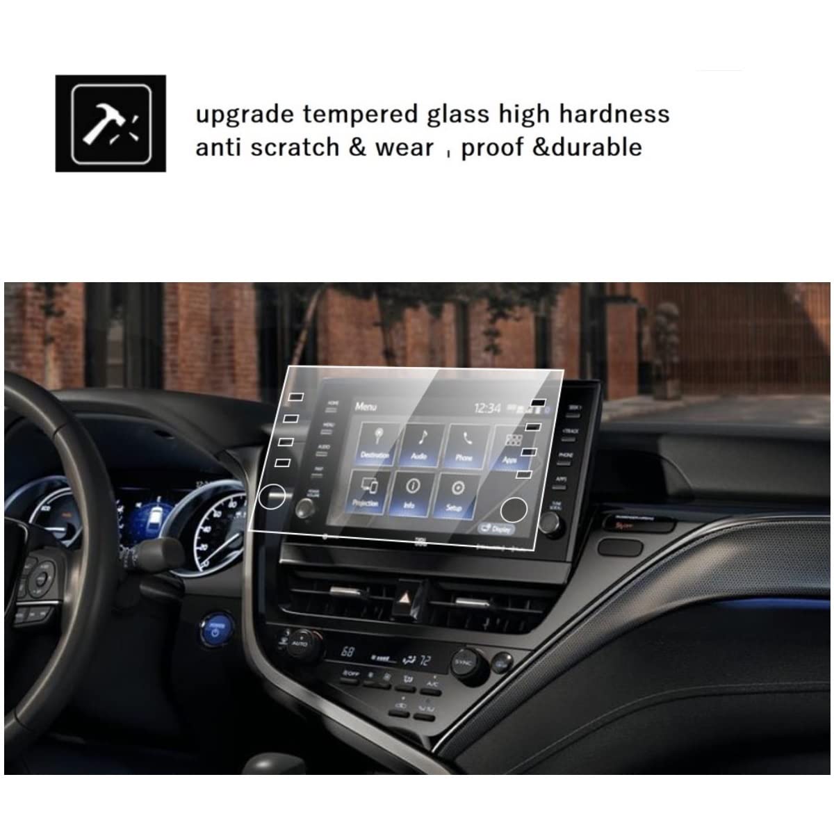Screen Protector Compatible with 2022 2023 Camry 9 Inch Touchscreen, HD Clear Anti Scratch,Camry XLE XSE TRD Hybrid