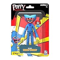 Poppy Playtime Scary Huggy Wuggy Action Figure (5'' Posable Figure, Series 1) [Officially Licensed], Blue