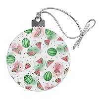 Watercolor Watermelons Pattern Acrylic Christmas Tree Holiday Ornament