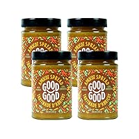 GOOD GOOD No Added Sugar Apricot Jam - Keto Friendly Jelly - Low Carb, Low-Calorie and Vegan - Diabetic Friendly - 12oz / 330g (Pack of 4)