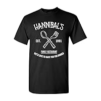 Hannibals Family Restaurant Love to Have You for Dinner DT Adult T-Shirt Tee