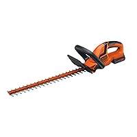BLACK+DECKER 20V MAX Cordless Hedge Trimmer, 22 Inch Steel Blade, Reduced Vibration, Battery and Charger Included (LHT2220)