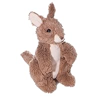 Wild Republic Hug'ems Mini Kangaroo, Stuffed Animal, 7 Inches, Plush Toy, Fill is Spun Recycled Water Bottles