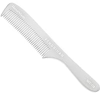 Fendrihan Sturdy Metal Fine Tooth Barber Grooming Comb with Handle (6.8 Inches)