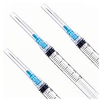 2.5ml Disposable luer lock Syringe with 23G/1Inch Needle, Individual Package (20)