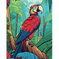 Sketch Book Vibrant Macaw Adventures: Sketchbook For Drawing Blank Paper Pad 8.5