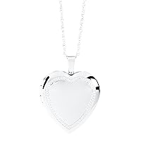 Amazon Essentials Women's Heart Shaped Polished Locket, 18