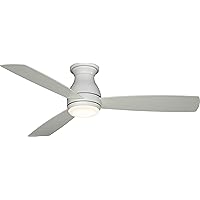 Fanimation Hugh Indoor/Outdoor Ceiling Fan with Blades and LED Light Kit 52 inch - Matte White