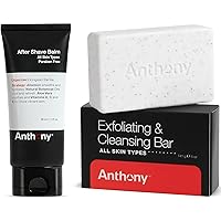 Anthony After Shave Balm for Men 3 Fl Oz Mens Soap Bar Exfoliating Soap 5 Oz