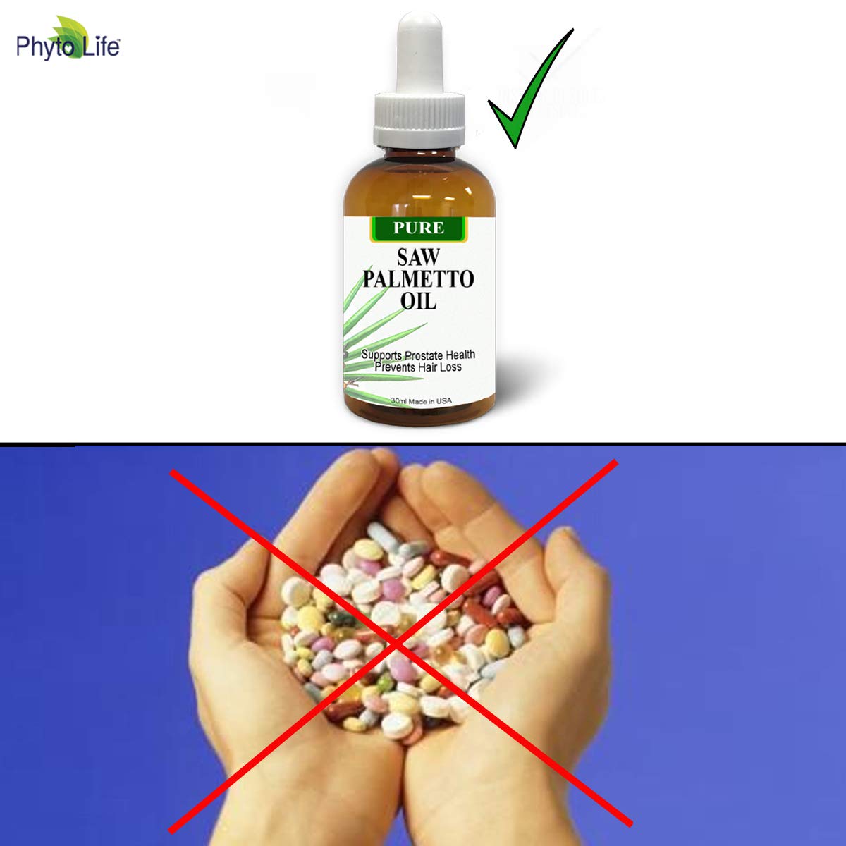 Pure Saw Palmetto Berries Oil 2x30ml Wild & Natural 60-90-day Supply Unlike Inefficient Powders, Supports Prostate Health Sleep better Reduce Frequent Urination DHT Blocker Help stop Hair Loss