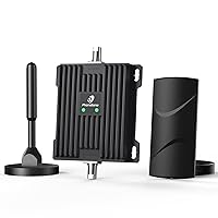 Phonetone Cell Phone Signal Booster for Car, SUV and Truck | Boosts 5G 4G LTE Data & Volte for Verizon AT&T on Band 12/13/17 | Omni-Directional Roof Antenna Easy Installation | FCC Approved