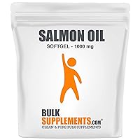 BulkSupplements.com Salmon Oil Softgel - Fish Oil Pills - Fish Oil Omega 3 - Salmon Fish Oil - Omega 3 Supplement - Omega 3 1000mg - Wild Alaskan Salmon Oil - Fish Pills (300 Count - 300 Servings)