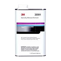 3M Specialty Adhesive Remover 38984, Transparent, Solvent Based, Easy Residue Removal, 1 quart