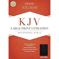 KJV Large Print Ultrathin Reference Bible, Black Bonded Leather Indexed