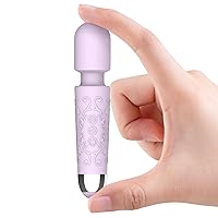 Mini Electric Massage Tool, Handheld Electric Powerful Rechargeable Waterproof Neck Shoulder Back Leg Massager (Purple)