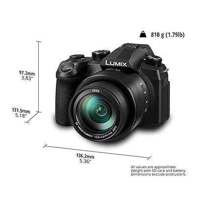 Panasonic LUMIX FZ1000 II 20.1MP Digital Camera, 16x 25-400mm LEICA DC Lens, 4K Video, Optical Image Stabilizer and 3.0-inch Display – Point and Shoot Camera - DC-FZ1000M2 (Black)