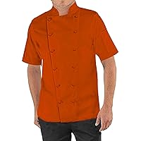 Classic Men's Chef Coat Unisex Multi-Color Short Sleeve (XS-6XL)